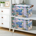thumbnail image 2 of Yayeee Foldable Storage Basket for Shelves with Handles Set of 2 Waterproof Cloth Bins, Floral Window, 2 of 7