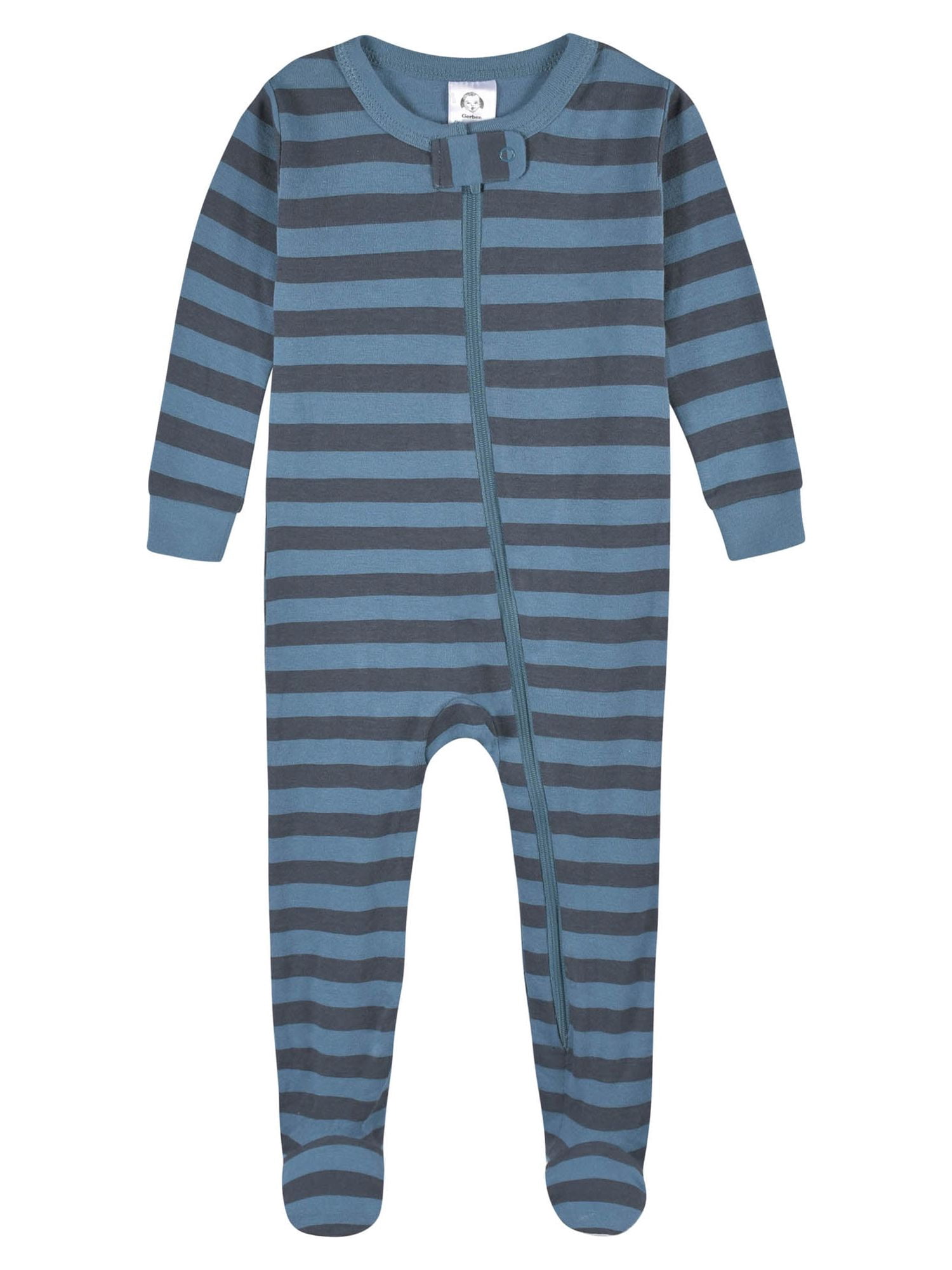 Gerber Baby & Toddler Neutral Snug Fit Footed Cotton Pajamas, 4-Pack, Sizes 0/3 Months-5T