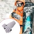 thumbnail image 2 of Monstrate Guantes completos Invierno Otoño Cálido Pantalla táctil Calentador de manos térmico Mitones Muñequera elástica Toma de Suministros térmicos Violeta, 2 of 6