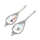 thumbnail image 4 of Pendientes colgantes de cristal retro Perfecl para mujeres y niñas Plata, 4 of 5