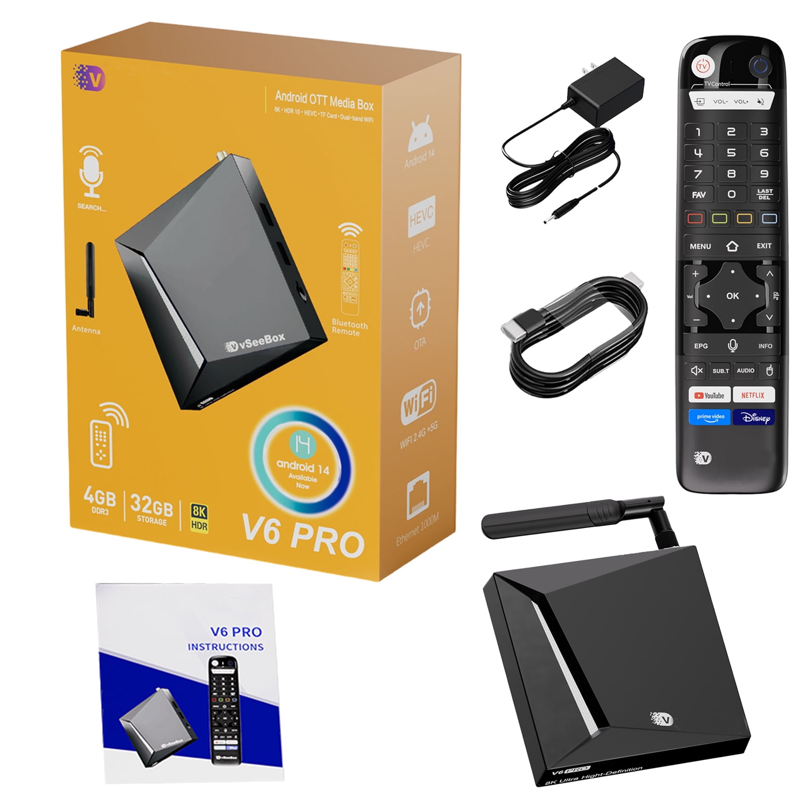 DEDFEIP V6PRO New PRO 8K HD Voice Control for Home Assistant