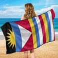 thumbnail image 4 of Garronmavis Antigua and Barbuda Flag Sun Moon Car Seat Cover Towel 1 PC Easy Installation Includes Storage Bag for Cars SUV Trucks Sedan Van Auto Interior Decor, 4 of 9