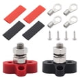 thumbnail image 4 of Stainless Steel Single Stud Power and Ground Junction Block, battery Distribution Terminal Block Kits Boat Truck M6, 4 of 8