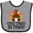 thumbnail image 3 of Inktastic Thanksgiving Cutest Turkey in Town Boys or Girls Baby Bib, 3 of 4