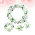 thumbnail image 2 of Gymnture Hawaiian Luau Flower Leis Set - 4 Pcs, 2 of 10