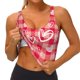 thumbnail image 3 of Fotbe valentine day with heart Sujetador Deportivo Largo sin Aros para Mujer con Almohadillas y Soporte Medio, Transpirable y Absorbente, Camiseta Tipo Chaleco o Tank Top-Medium, 3 of 8