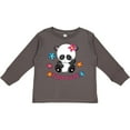 thumbnail image 3 of Inktastic Too Cute Baby Panda with Flowers Girls Long Sleeve Toddler T-Shirt, 3 of 5