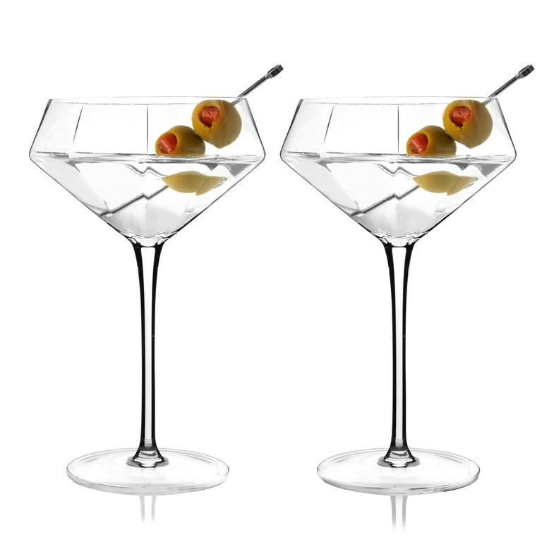 Gem Crystal Martini Glasses by Viski® – Decor Addict, LLC