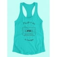 thumbnail image 3 of My Life Is Like A Mixtape Quote Tank Women -Image by Shutterstock, Female x-Small, 3 of 4