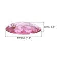 thumbnail image 2 of Uxcell 40mm Flat Back Round Acrylic Rhinestones, 50 Pack Plastic Circle Gems for Jewelry Making Costume, Pink, 2 of 6