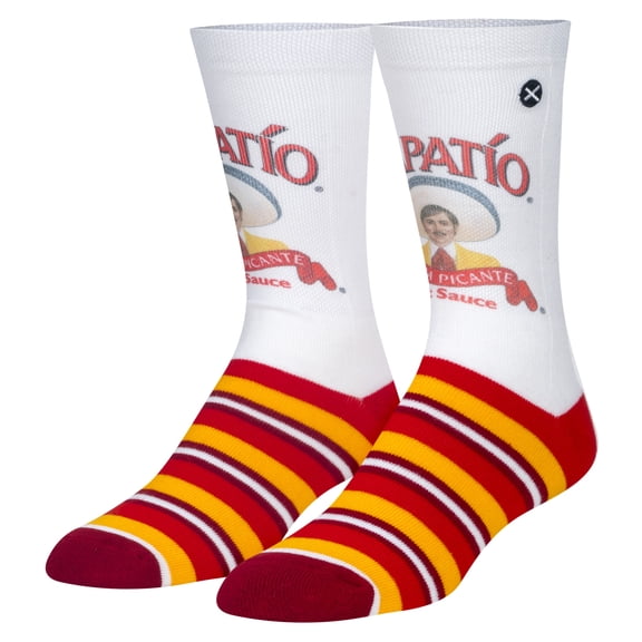 ODD SOX – Tapatio Hot Sauce Bottle Logo Novelty Crew Socks – Size Medium – Men’s 3.5–8.5 / Women’s