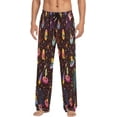 thumbnail image 2 of Cartoon Planet Anlmals Men's Pajama Pants Lightweight Sleepwear Bottom Lounge Pants, 2 of 6