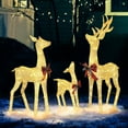 thumbnail image 5 of VEIKOUS 3D Lighted Reindeer Family Set Christmas 4.5ft Holiday Decoration w/200 LED Lights, Gold, 5 of 14
