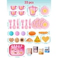 thumbnail image 6 of 33PCS Mint Pink Pretend Play Tea Party Set for Kids Plastic Mini Kitchen Food & Dessert Toys, BPA-Free Playset Accessories with Teapot, Cups, Plates, Macarons Role Play Gift for Girls & Boys Ages 3+, 6 of 7