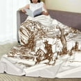 thumbnail image 6 of Vsdgher Western Desert Cowboys Ultra-Soft Micro flannel Blanket Throw Blankets for Couch Sofa, Bed (4 sizes)-80"x60", 6 of 7