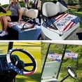 thumbnail image 7 of XYZCANDO Golf Print 4pcs Golf Cart Seat Covers USA Flag Golf Cart Steering Wheel Covers American Flag Golf Cart Flag Universal Club Car Seat Covers Steering Wheel Cover Small Flag White, 7 of 7
