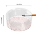 thumbnail image 2 of Round Glass Ashtray 8.5×3.5in Non-Bubble Anti-Rolling Edge Smooth Not Hurt Hands For Living Room Bedroom Work Hotel Office Car Rose Gold Foil Leopard Print2, 2 of 8