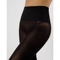 thumbnail image 3 of SEAMLESS TIGHTS | NO SEAM PANTYHOSE | OPAQUE TIGHTS | BLACK | 50 DEN | S, M/L, L/XL | ITALIAN HOSIERY | (L/XL, BLACK), 3 of 7