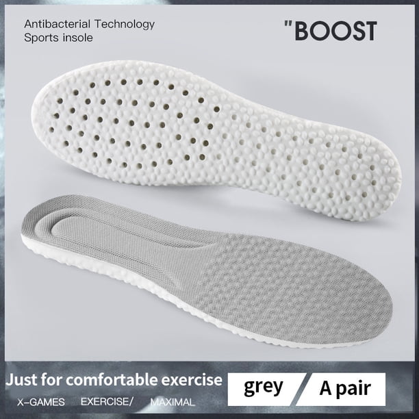 Plantillas deportivas ortopédicas de espuma viscoelástica para zapatos: absorbentes de golpes, transpirables, desodorizantes, almohadilla suave de EVA
