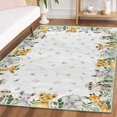 thumbnail image 2 of Artoid Mode Animals Elephant Giraffe Baby Shower Area Rug, Spring Birthday Home Decor Low-Profile Washable Area Rugs for Entryway Bedroom Living Room Laundry Room Indoor 5x7 Feet, 2 of 8