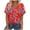 ☃251-Red, variant on Nuoqisi Women's Fashion Casual Printed V-Neck Short Sleeve T-Shirt - Soft and breathable for daily wear, casual meetups, and versatile minimalist styling