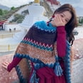 thumbnail image 3 of Chal de viaje, ropa de estilo étnico, capa de moda con capa gruesa para mujer, 3 of 6