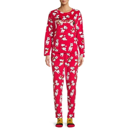 

Disney Winnie The Pooh Women s and Women s Plus License Pajama Set 3-Piece Brilliant Red size 2X