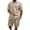 Khaki, variant on Men's 2 Piece Casual Outfit Polo Shirt and Shorts Set Summer Beach Vacation Tracksuit for Daily Wear
