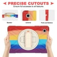 thumbnail image 6 of Galaxy Tab A7 Lite 8.7 Case SM-T220/T225, Kids Protection Heavy Duty Rugged Kickstand Hybrid Shockproof Cover for Samsung Galaxy Tab A7 Lite 8.7 Inch Tablet 2021, Rainbow Red, 6 of 13