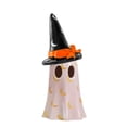thumbnail image 1 of Figurita de fantasmas de Halloween con sombrero de bruja | Decoración de resina iluminada por LED | Ambiente espeluznante interior, exterior a pilas | Mesa de repisa de Halloween independiente, 1 of 7