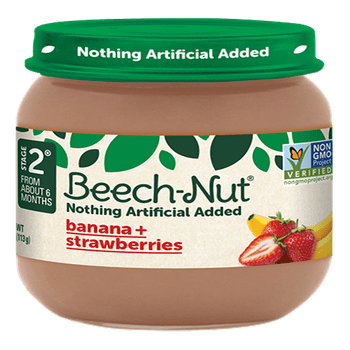 Beech-Nut Stage 2, Banana & Strawberries Baby Food, 4 oz Jar