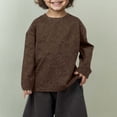 thumbnail image 2 of AWZXDE T-Shirt Unisexe Polyvalent à Col Rond Manches Longues pour Enfants 3-8 Ans, 2 of 5
