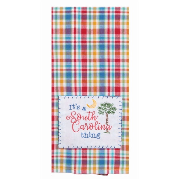 Kay Dee South Carolina APQ Plaid Tea Towel, 18 x 28, Various