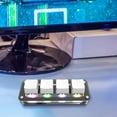 thumbnail image 2 of Blasgw Custom Small Keyboard Custom Key4 Small Keyboard Copy Paste Gaming Game Mini Mechanical Keyboard White, 2 of 6