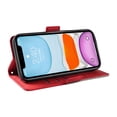 thumbnail image 6 of Compatible with iPhone 11 Wallet Flip Case, Classic PU Leather Shockproof Protective for Men Women Card Slots Kickstand Magnetic Closure Phone Case Cover for iPhone 11, Red, 6 of 11