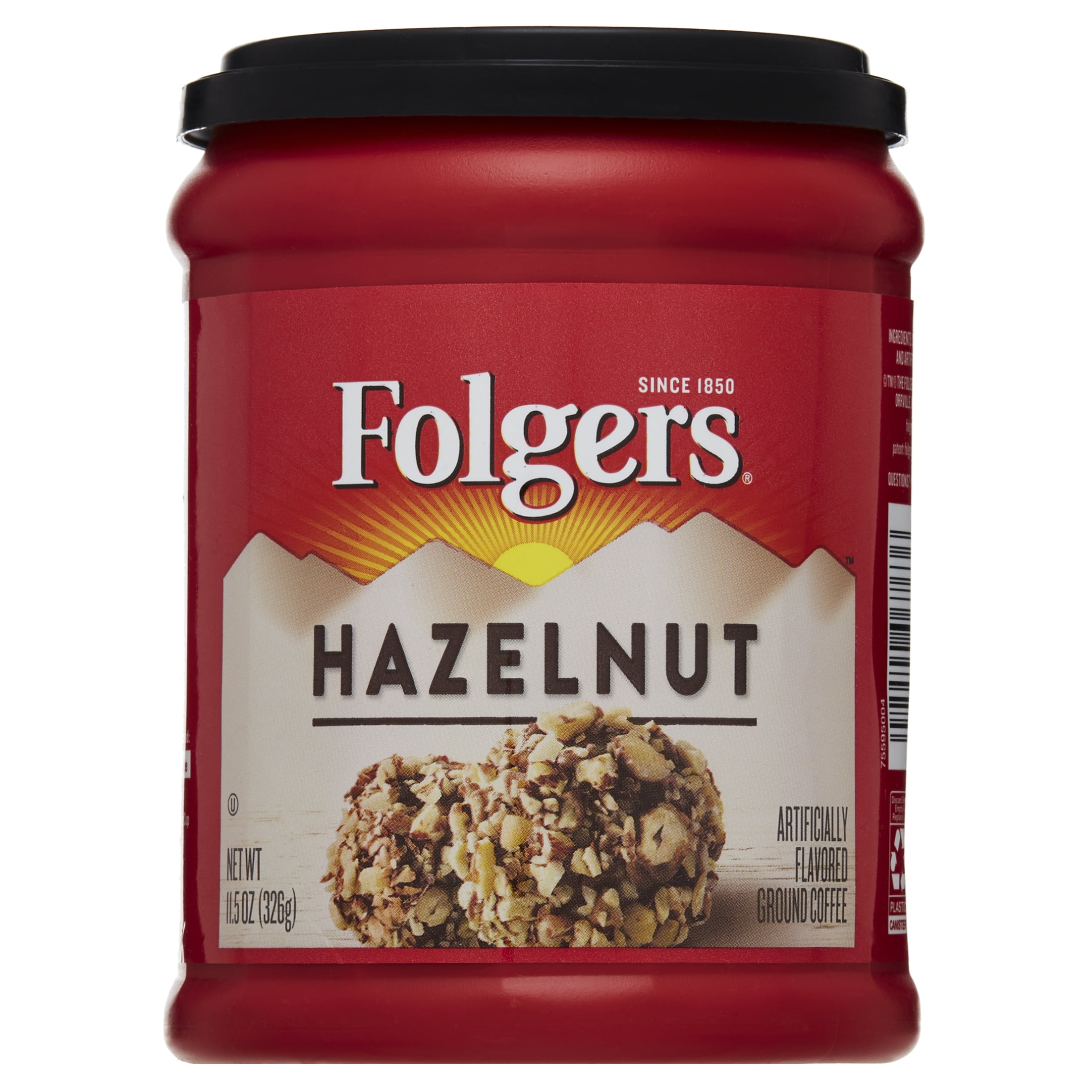 Folgers Hazelnut Artificially Flavored Ground Coffee, 11.5-Ounce