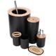 thumbnail image 4 of Juego De Escobillas Para Inodoro, Escobilla Para Inodoro, Caja De Jabón De Madera Y Plástico De Bambú, Contenedor De Basura, 6 Piezas, Accesorios De Baño Para El Hogar, Baño,, 4 of 7