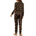 thumbnail image 5 of Tutolipy Dachshund Printed Women's Pajama Sets Musical Note Printed Sleepwear Soft Pjs Set Crewneck Loungewear with Jogger Pants Nightwear Set, XL, 5 of 7