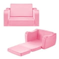 thumbnail image 1 of VEVOR 2-in-1 Kids Sofa Foldable Soft Couch with Armrests Chair to Lounger Gray  M Pink, 1 of 9
