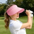 thumbnail image 3 of Sun Visors for Women Men, Lightweight Sun Hat Sunvisor for Running, Portable Outdoor Sports Visor for Beach Summer Hiking and Walking, Breathable Cap, Lightweight Visor for Travel, Pink, 3 of 6
