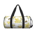 thumbnail image 3 of Rocae Sweet Honey Print Round Travel Duffel Bag and Fitness Bag, Women's Waterproof Weekend Tote, Men's Travel and Fitness Essentials, 3 of 8
