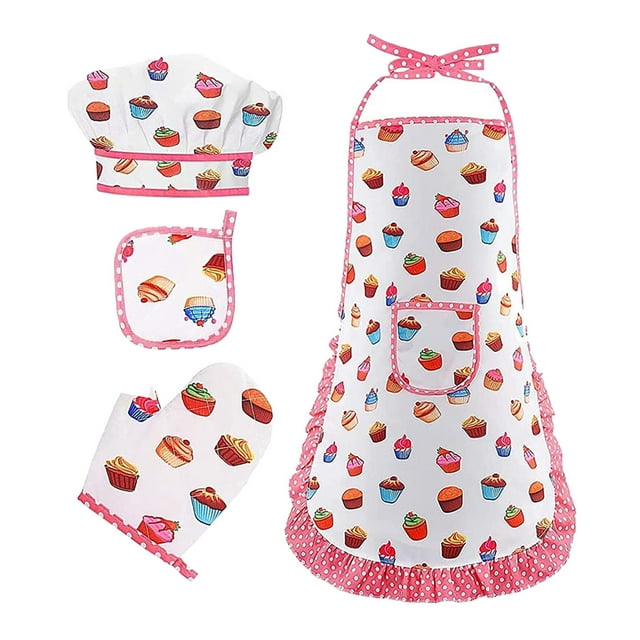 TISHITA Chef Clothing Set Early Learning Educational Toy Role Play Toy for Children Gift 4Pcs