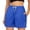 Blue, variant on GJSYRH Women's Drawstring Waist Swim Trunks Solid Bathing Suits Shorts with Pockets