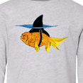 thumbnail image 4 of Inktastic Funny Goldfish with Shark Fin Long Sleeve Youth T-Shirt, 4 of 5
