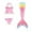 Light Pink, variant on Girls Bathing Suit Ruffle Mermaid Swimsuit for Girls 4-6 Bikini Bottoms Fish Tail Suit Beach Swimwear,4-5 Years