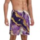 thumbnail image 2 of Fotbe Purple Gold Marble Swirls Pantalones Cortos de Pijama para Hombre, Ropa de Dormir, Pantalones de Pijama Cortos para Hombre-XX-Large, 2 of 6