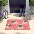 thumbnail image 2 of Pug and Love Heart Flannel Non Slip Door Rugs,Washable Door Mats Indoor,Decorative Door Mats,Dirt-Resistant and Absorbent Doormat for Entrance,Bedroom,Kitchen,Bathroom,31.5x17in(80x43cm), 2 of 4