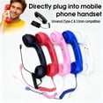 thumbnail image 4 of Classic Retro Phone Handset for Cell Phones, Vintage Type-C Telephone Receiver for iPhone & Android, Stylish Wired Headset with Exceptional Sound Quality for Christmas Gift, 4 of 8