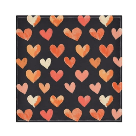 

Napkin Satin Napkin 20*20Inchx4 Kitchen Towel Dinner Plate Towel Decorative Towel Napkin Tea Towel Suitable For Kitchen Table Red Cartoon Love Seamless