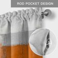thumbnail image 6 of Kitchen Curtain Valances for Windows,Abstract Orange Gray Color Block Rod Pocket Small Valance Short Window Treatment for Bedroom Bathroom Living Room,42"x18", 6 of 9